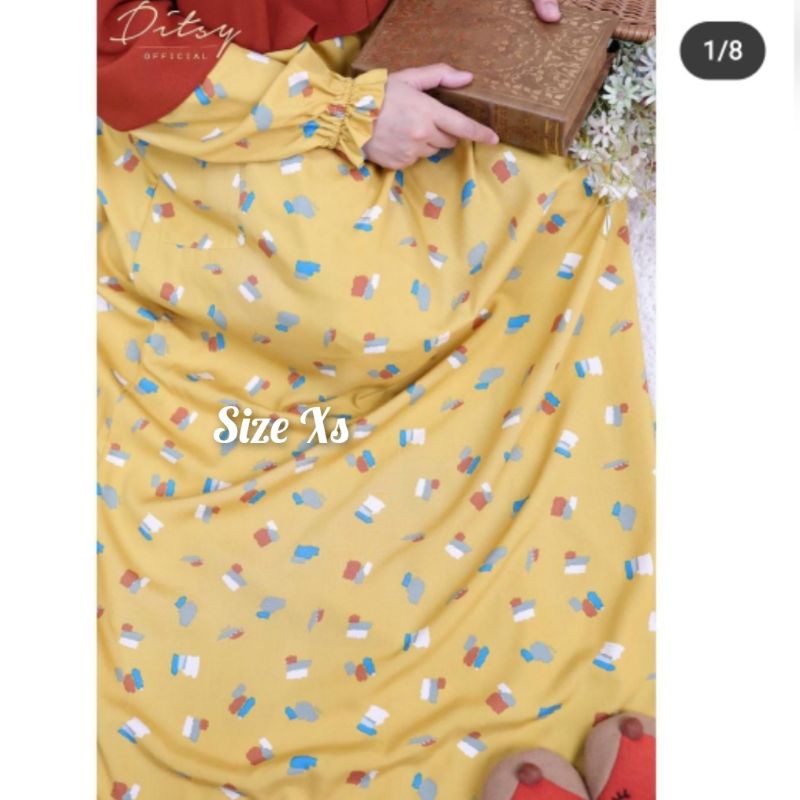 Ditsy April edisi Lebaran Cassia Purple NG XL/Paint Yellow Xs/Eirlys powderblue  /Faeries Lilac XS