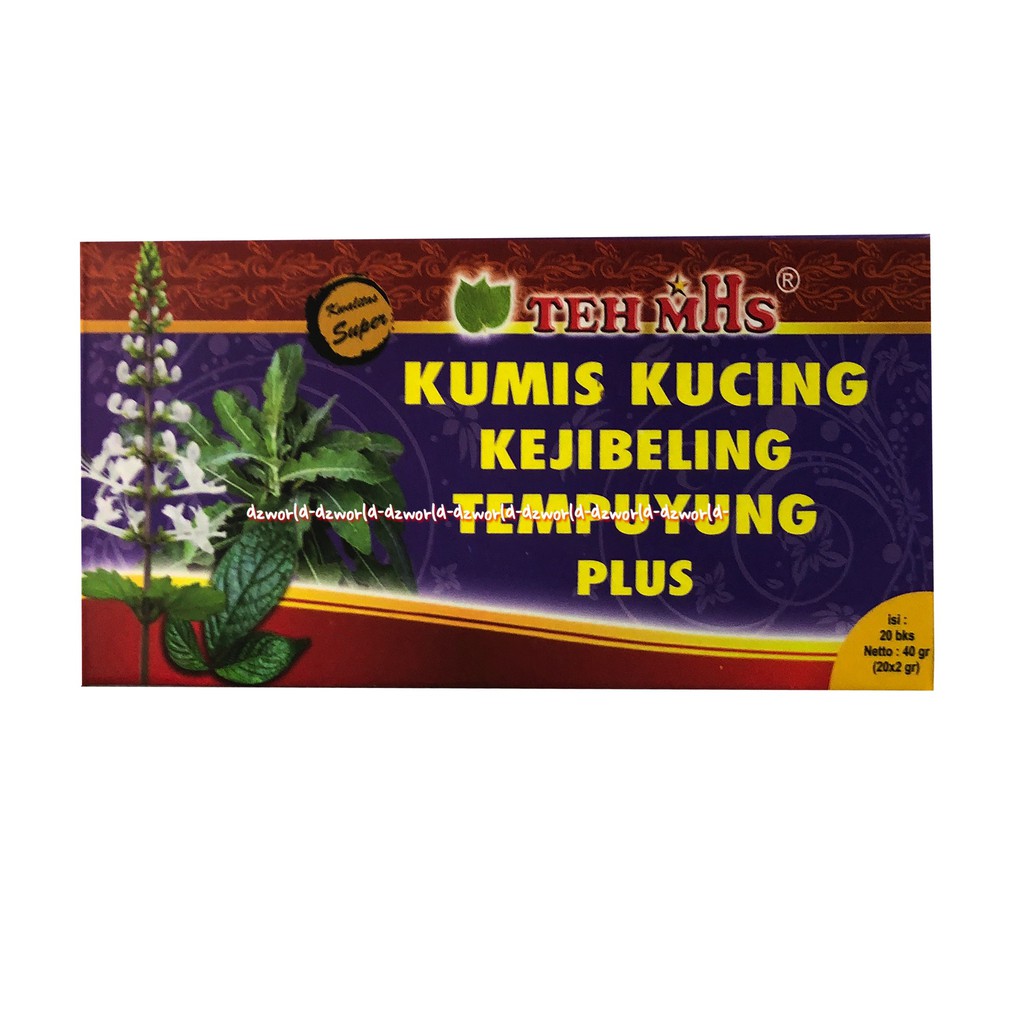 

Teh MHS Kumis Kucing Kejibeling Tempuyung Plus 20Bag Teh Herbal Kumiskucing M.h.s