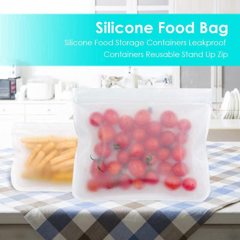 [ Reusable Food Storage Bags ] [ Kitchen Refrigerator vegetables Storage Freezer Bags ] [ BPA FREE Silicone Material ]