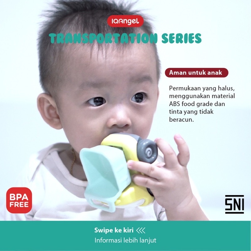 Iq Angel Train Toys Mainan Kereta Api Bayi Edukasi Sensorik SNI Gigitan Bayi