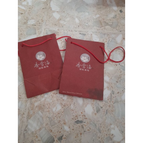 

mini bag paper bag red