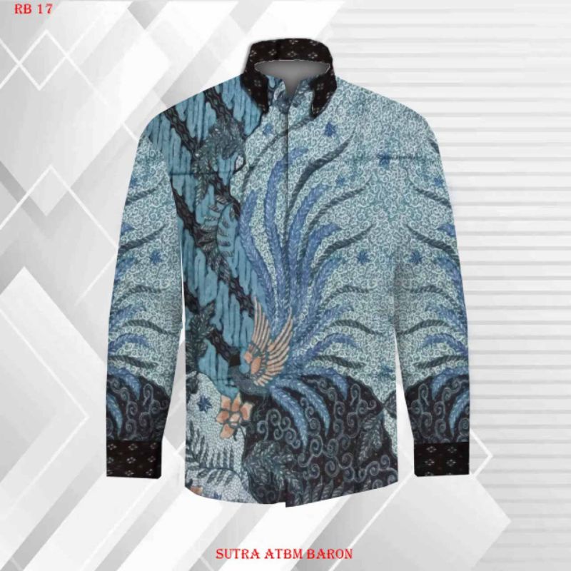 Kemeja Sutra Batik Tulis Sutra ATBM asli Pekalongan