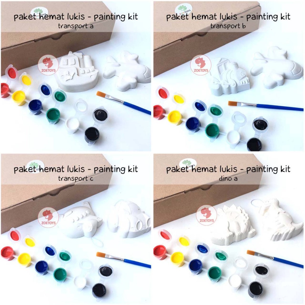 Zoetoys Paket Hemat Lukis Gypsum Painting Kit | Christmas Starter Kit Melukis | Bingkisan Hampers