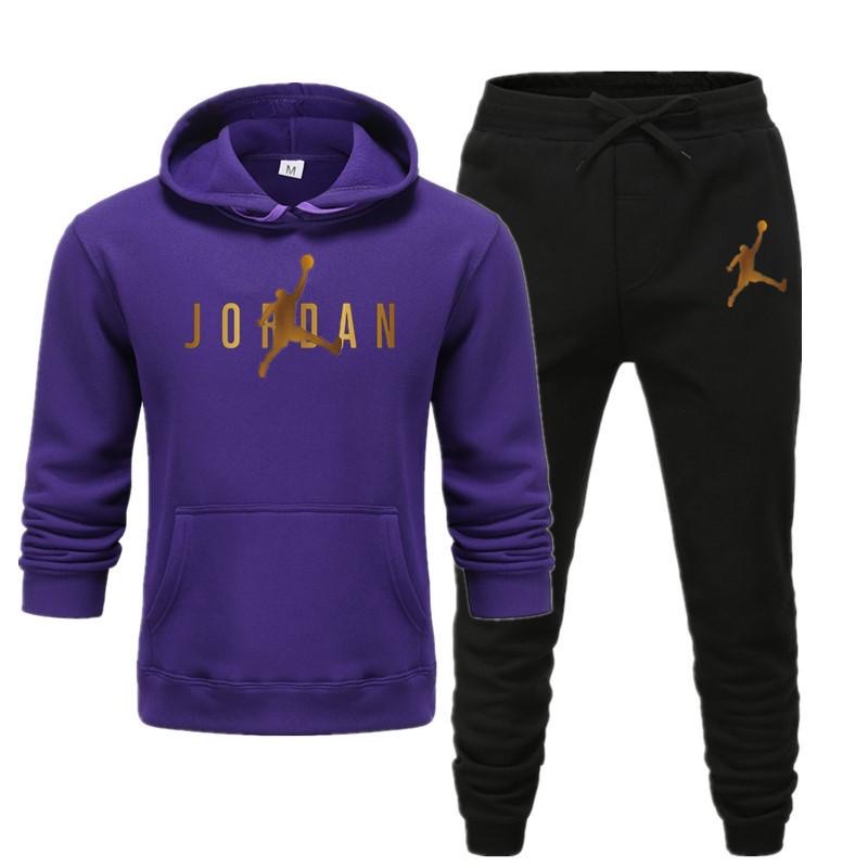 JORDAN BASKET GOLD II Setelan Celana Jogger &amp; Jumper Hoodie  II Set sweater Hoodie dan Celana Joger Panjang ( Pria &amp; Wanita )