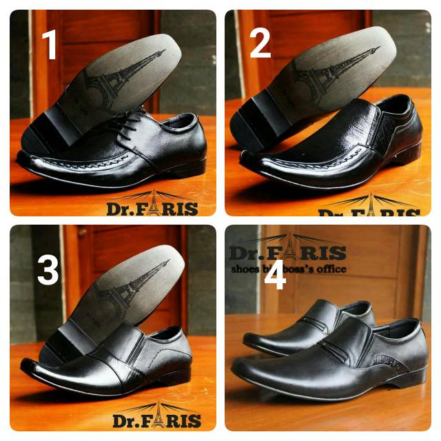 Sepatu pentopel kulit asli pria dr.faris original
