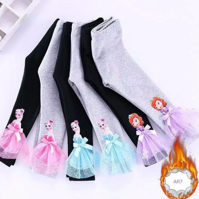 legging anak perempuan timbul 3d motif elsa 1-10tahun /legging anak perempuan Frozen elsa/leging anak cewek lejing anak perempuan/celana anak perempuan