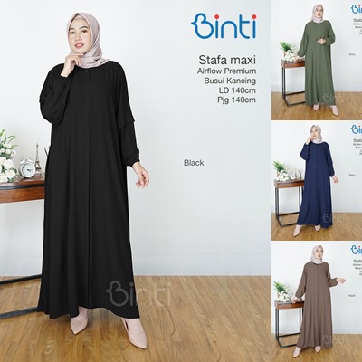 DRESS AIRFLOW / 17.7 / HANA STAFA LOTTA ROSELLA KHALIFA / LD 140 CM / PB 140 CM / ALLSIZE FIT TO XXL / BINTI