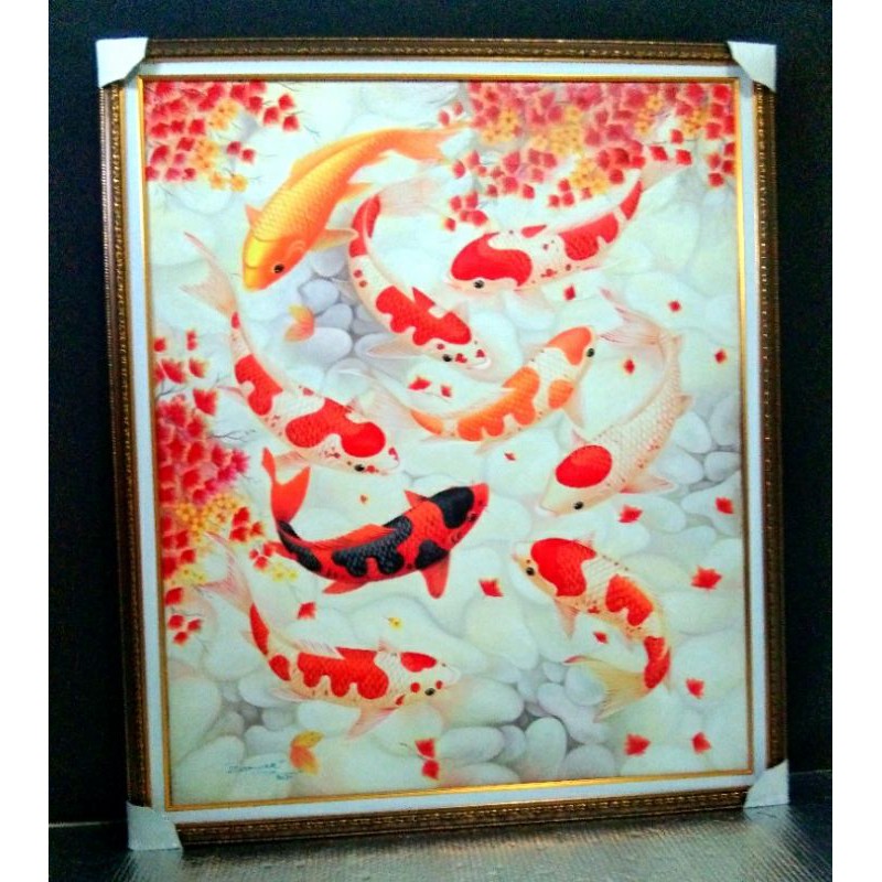lukisan ikan koi fengshui 1