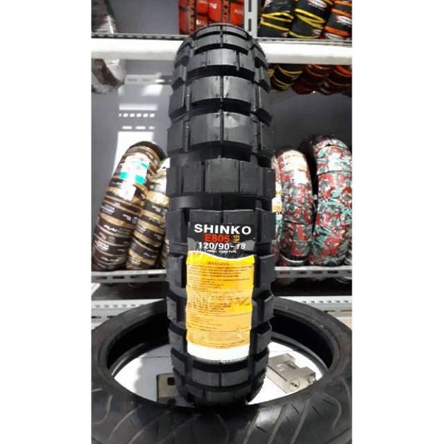 Ban SHINKO E805 Big Block 120.90.18 Ring 18 Ban Dual Purpose Motor Custom Royal Enfield dll