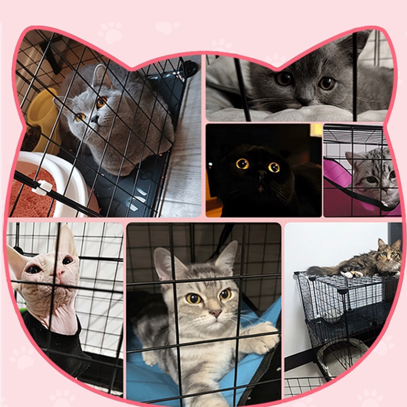 Kaikki DIY Kandang Hewan Peliharaan / Kandang Kucing / Kandang Anjing  Pagar Besi/ pagar hewan peliharaan-5