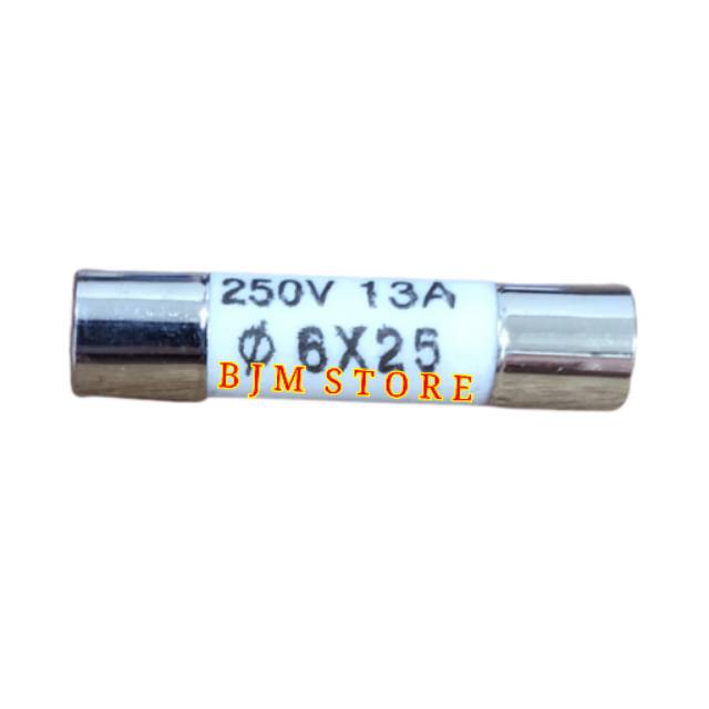 Fuse Stop Kontak AC 13A 6 x 25mm - Fuse - Sekering  AC 250V ( 1 kotak 100pcs )