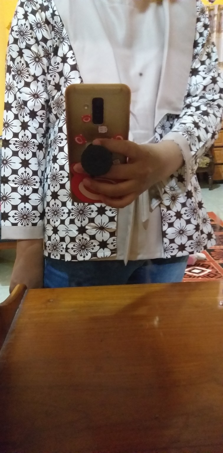 Tey-17 Batik Wanita Asj Sa Hrb026 Kenongo Kemeja Tosca Pendek