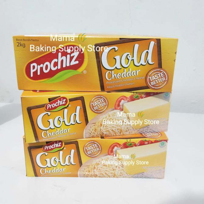

PROCHIZ Keju Gold Cheddar Chedar Olahan Cheese Gold Enak 1 KG