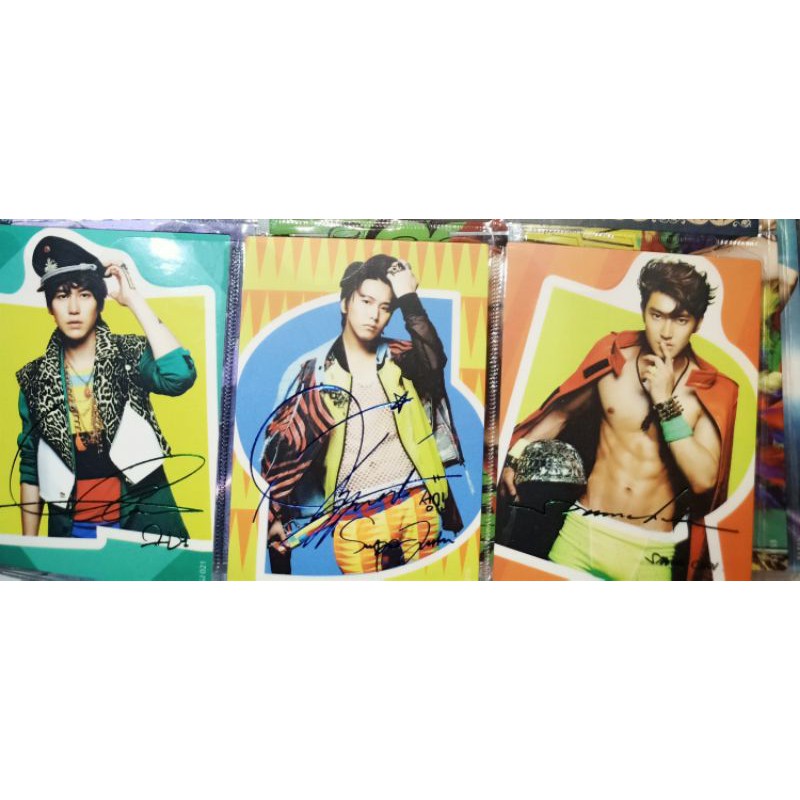 Super Junior Star Collection Card Hot Stamping Signature Card KYUHYUN , SUNGMIN , SIWON
