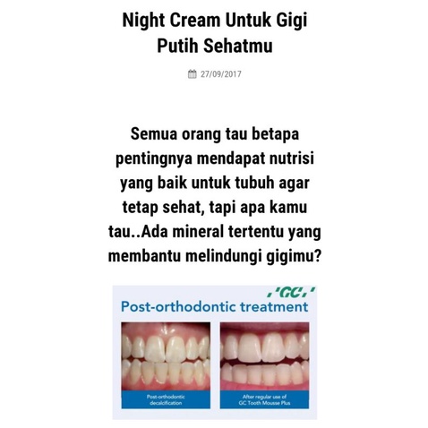 GC TOOTH MOUSSE PLUS ORIGINAL vitamin gigi anak usia 6 th ke atas - dewasa &gt; share 5 gram