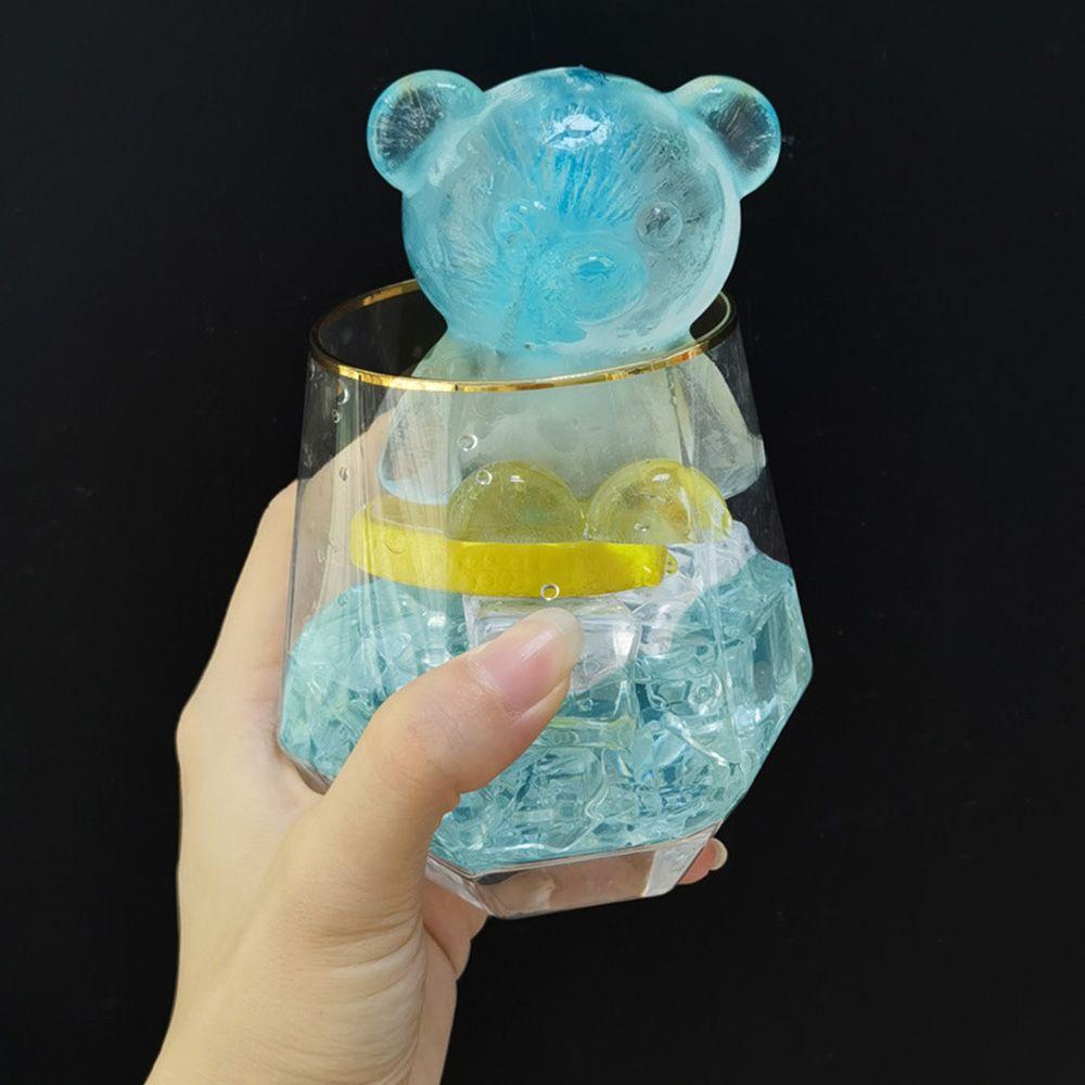 Chookyy Cetakan Es 3D DIY Alat Dapur Bear Ice Cream Tools