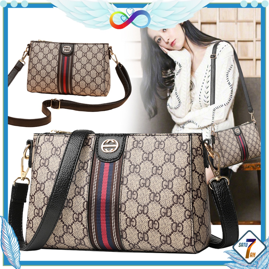 Satu7an T280 Tas Selempang Wanita Mini Fashion Korean Style Kasual Tas Cewek Import Sling Bag Women Kulit PU