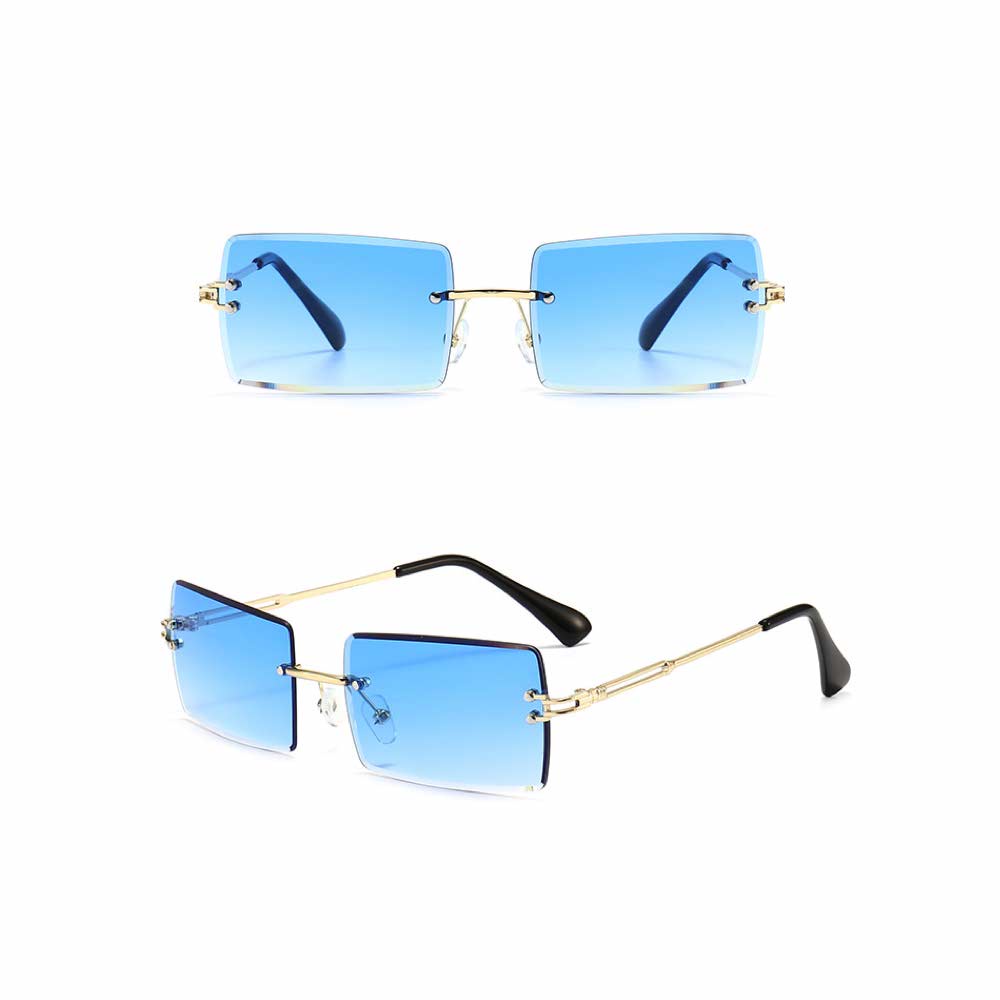 Kacamata UV400 [ Biru ] Anti Radiasi - Sunglasses Pria &amp; Wanita Korea - HM8102