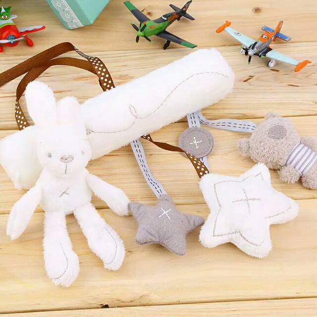 Mainan Boneka Gantung Stroller Bayi Rabbit Kelinci Musik Angela Baby Rattle Crib BUKAN MAMAS Import