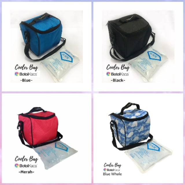 Cooler bag / Tas ASI merek Botol Kaca (Free Ice Gel)