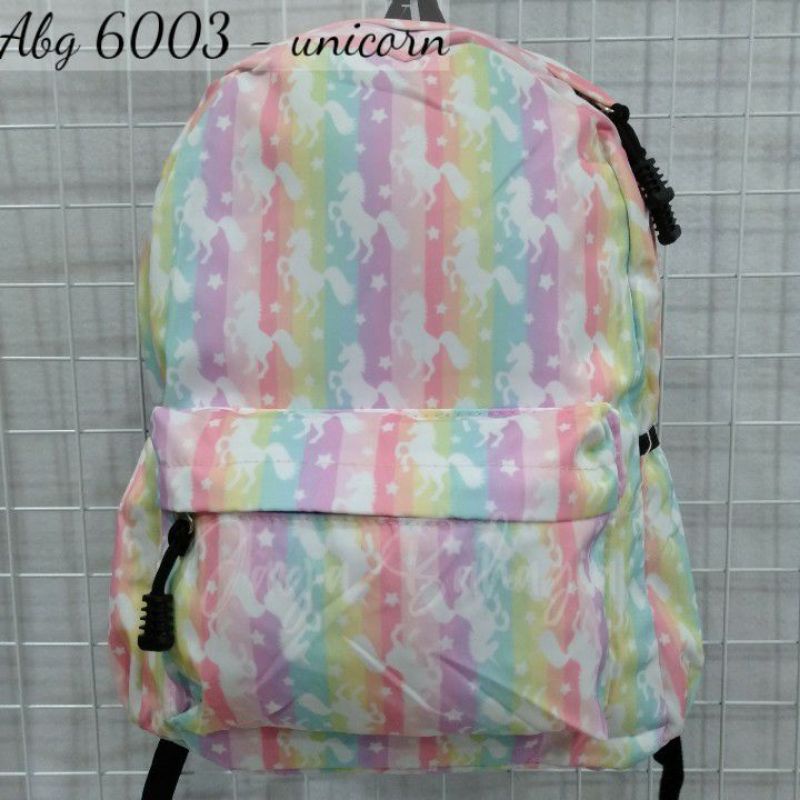 Ransel Wanita Import Ringan Colourfull Tas Sekolah Anak Remaja Perempuan Uk Tanggung 6003