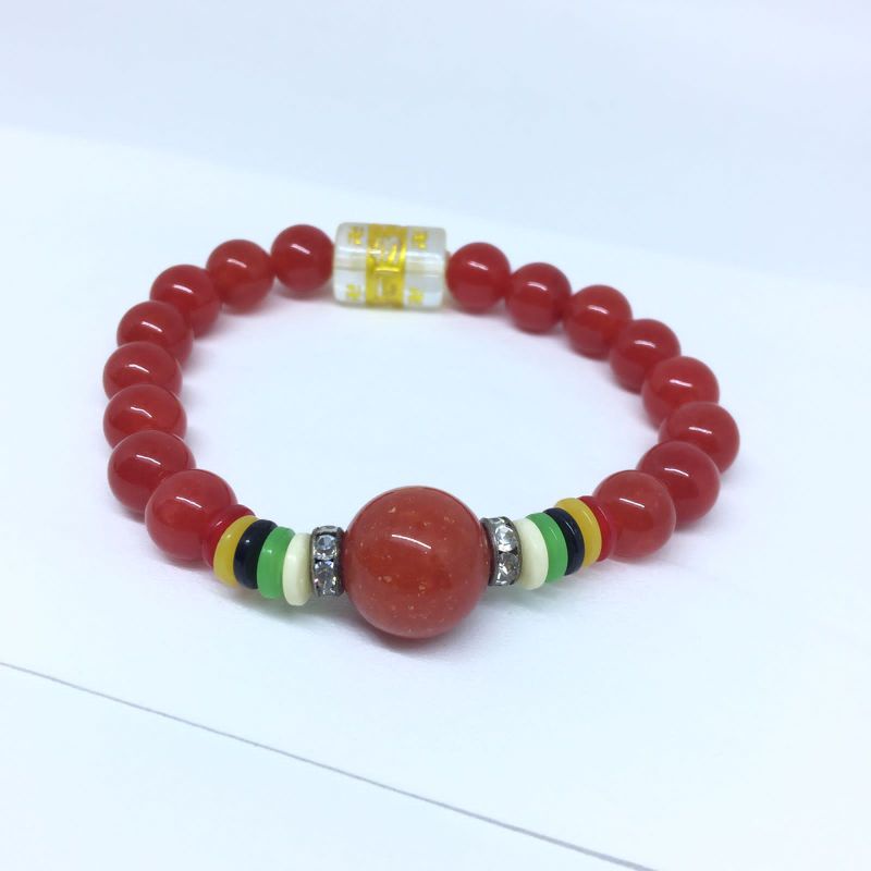 Gelang Tangan Perhiasan Wanita Jewerly Fashion Acecoris Perempuan Kombinasi Batu Varian Warna(merah)