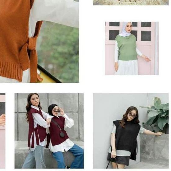 ILLO VEST ROMPI RAJUT TALI SAMPING / VEST RAJUT ANDIN