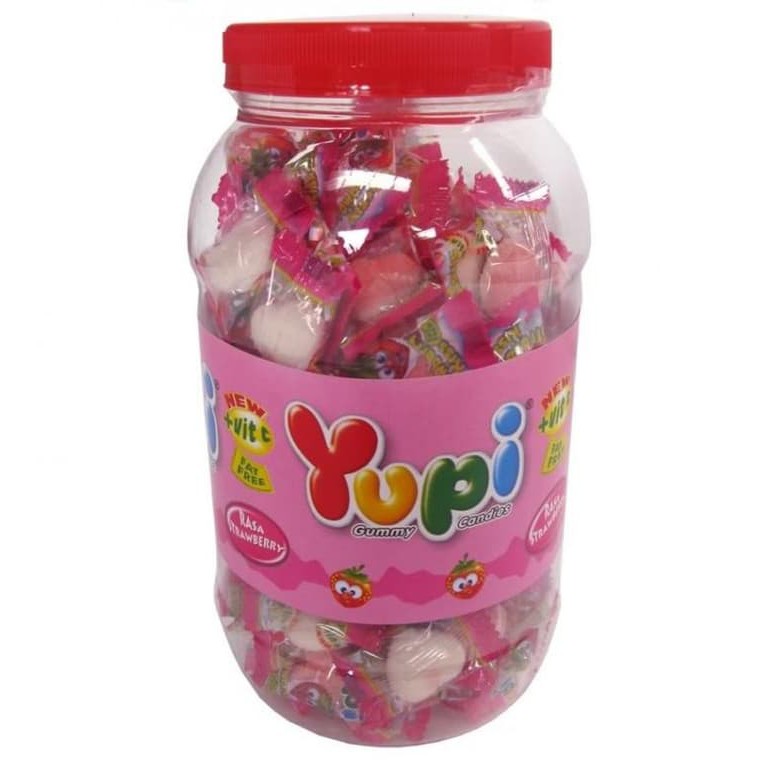 

Yupi Strawberry Kiss Toples 125's Permen Yuppy yupy HHR1804