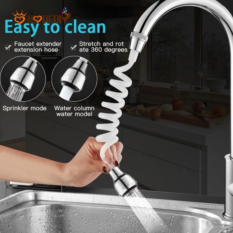 360° Extension Keran Air Universal Portable Bisa Diputar Untuk Dapur / Kamar Mandi