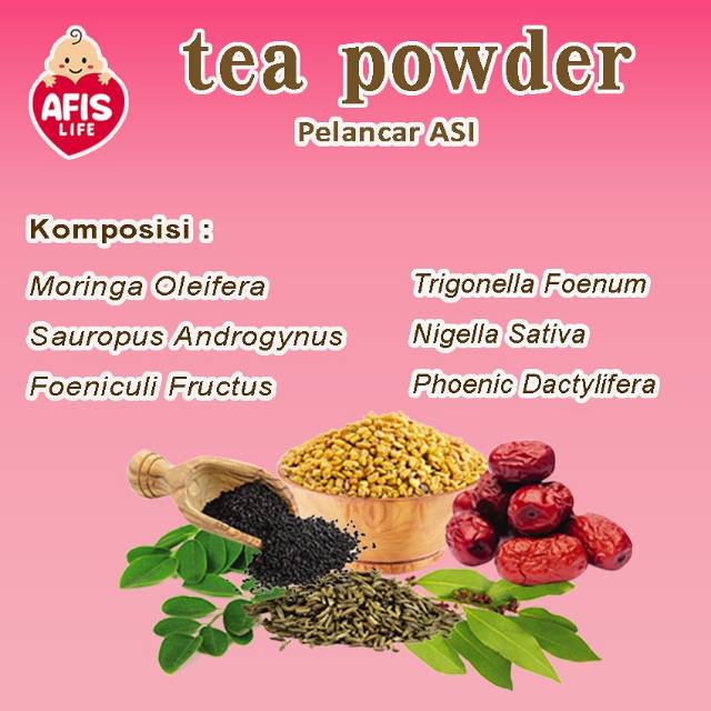 Afis  tea powder pelancar asi