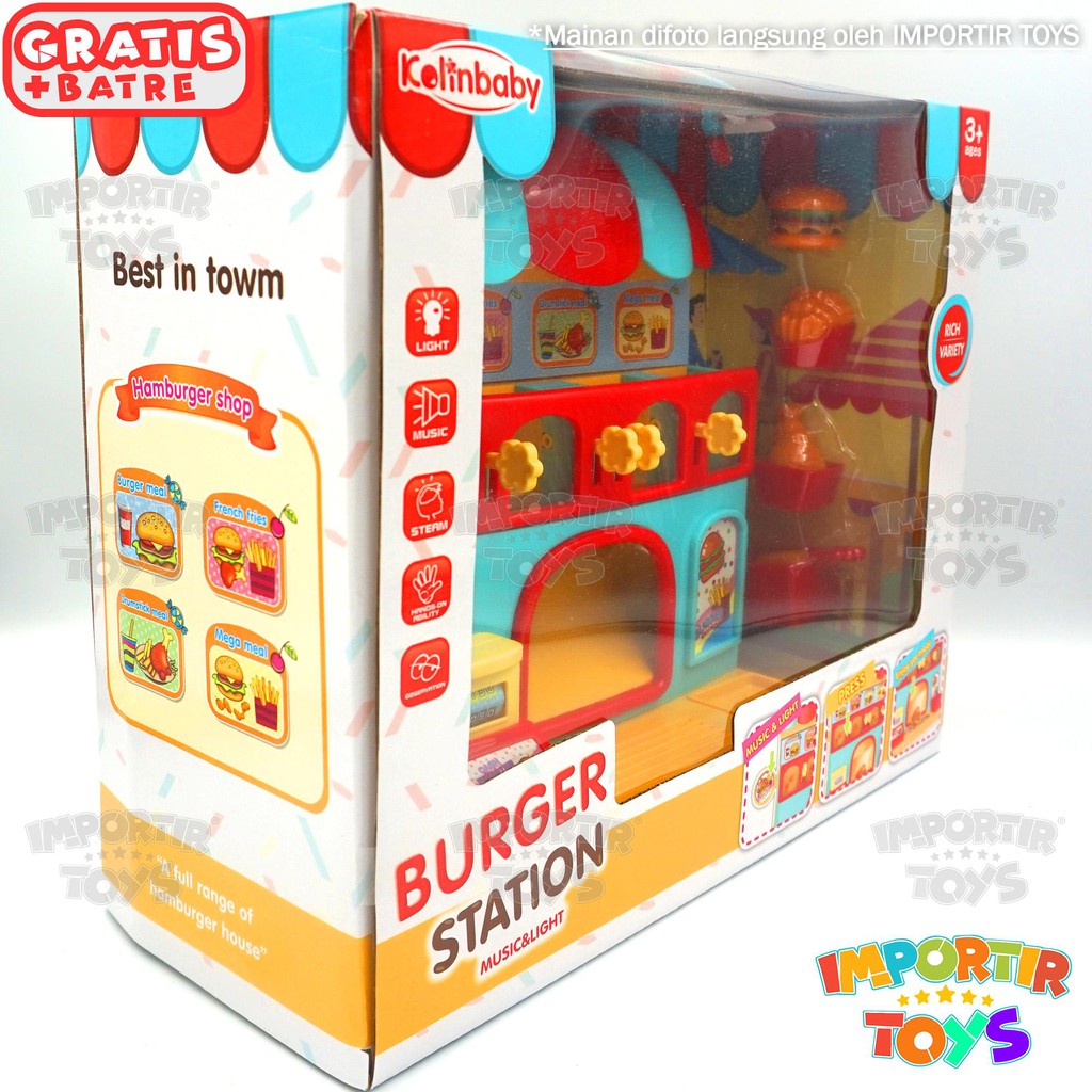 Mainan Pembuat BURGER OTOMATIS!! BIG MAC MAKER MUSIK + LAMPU (IMPORTIR TOYS QUALITY)