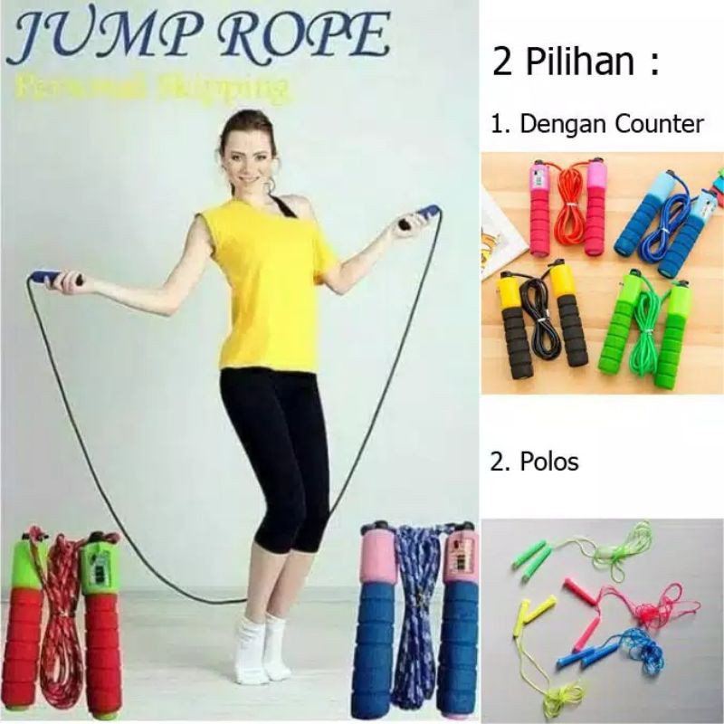 Lompat Tali Jump Rope Skipping Soft Handle With Counter Tali Skipping Dengan Penghitung Skiping