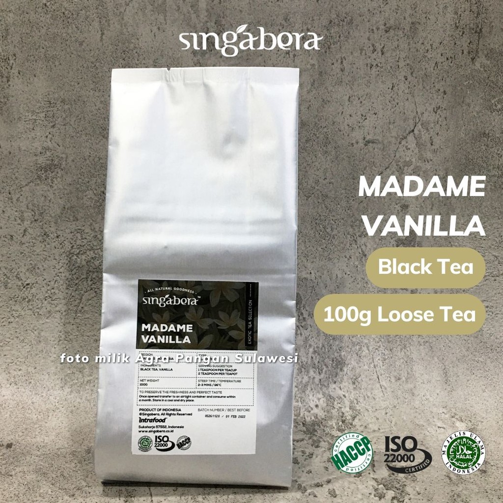 

Black Tea Singabera Madame Vanilla Teh Hitam Premium Loose Artisan Cafe Resto Hotel Horeca Indonesia