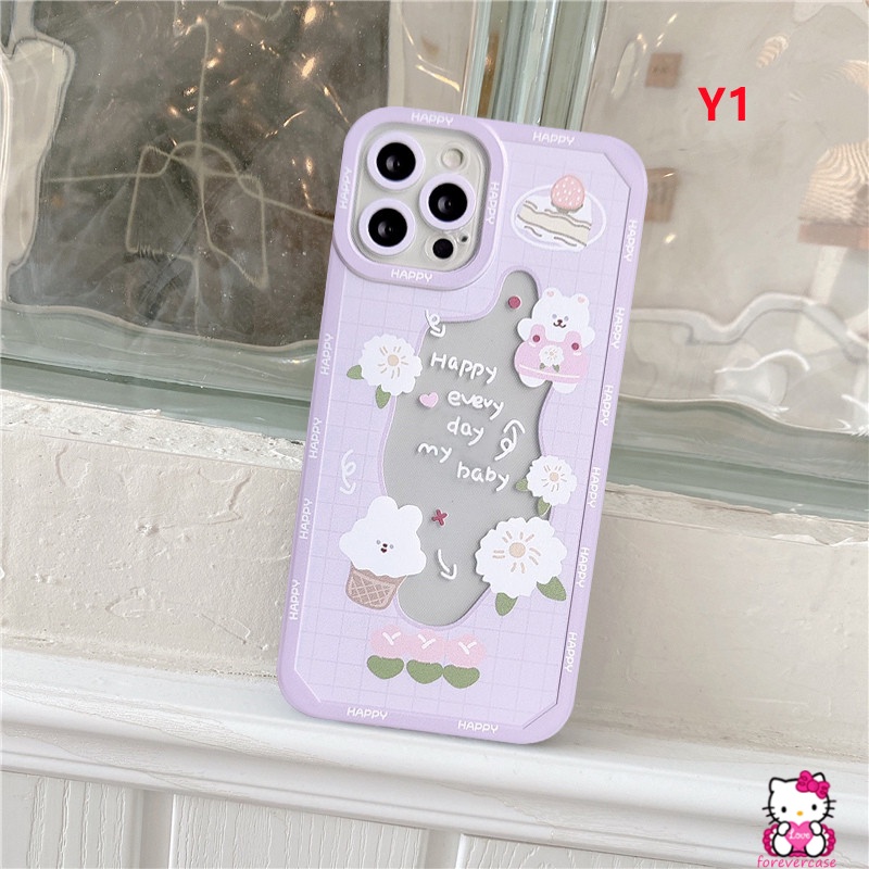 Casing Softcase Tpu Infinix Smart 6 5 Infinix Hot 10 11 Play 9 Play Hot 11S 10 Lite Gambar Kue Strawberry Beruang Kelinci