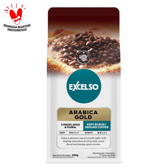 

Special Excelso Arabica Gold Coffee 200 gram - Ground / Bubuk Berkualitas
