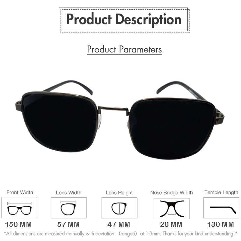 COD Kacamata Hitam Anti UV Protection Frame Metal Coklat Gaya Vintage untuk Wanita Pria Unisex Kacamata Fashion Klasik Korea Style/ Kacamata Gaya Sunglasses Fashion Outdoor