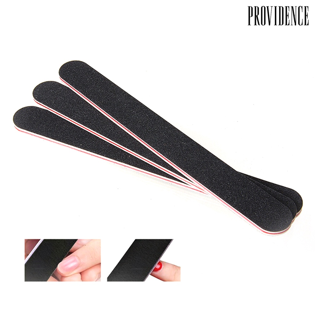 Providence 10Pcs Emery Board Large Area Wide Application Sandpaper Black Sand Red Heart Nail File for Salon