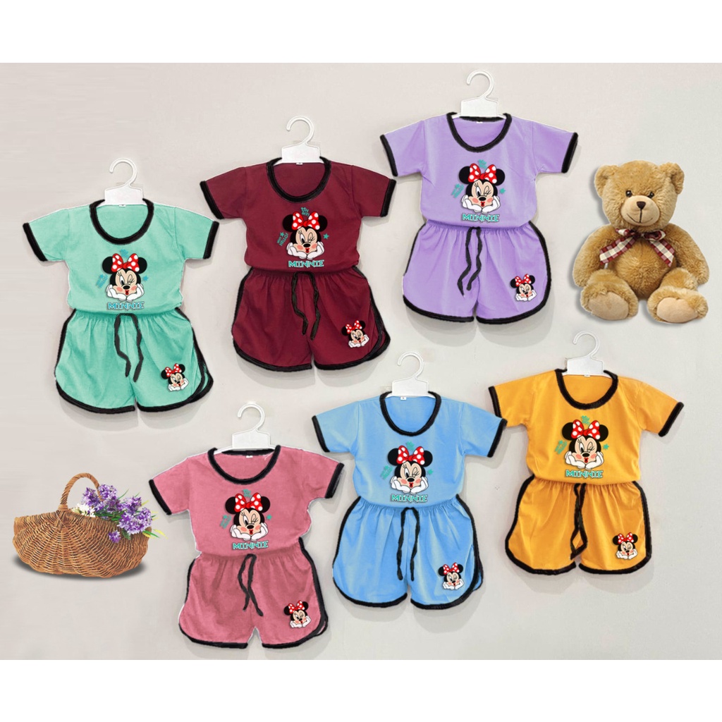 VF-Setelan baju playful colour anak karakter mini / setelan anak unisex