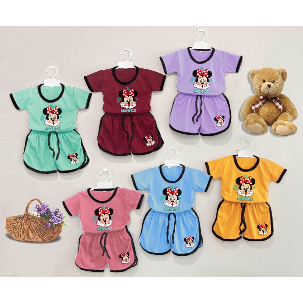 RILLO - Setelan baju playful colour anak karakter mini poni / setelan anak unisex part