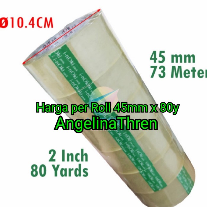 

Lakban 80yard Inoki Tape - lakban 45mm 80yard inoki Clear bening