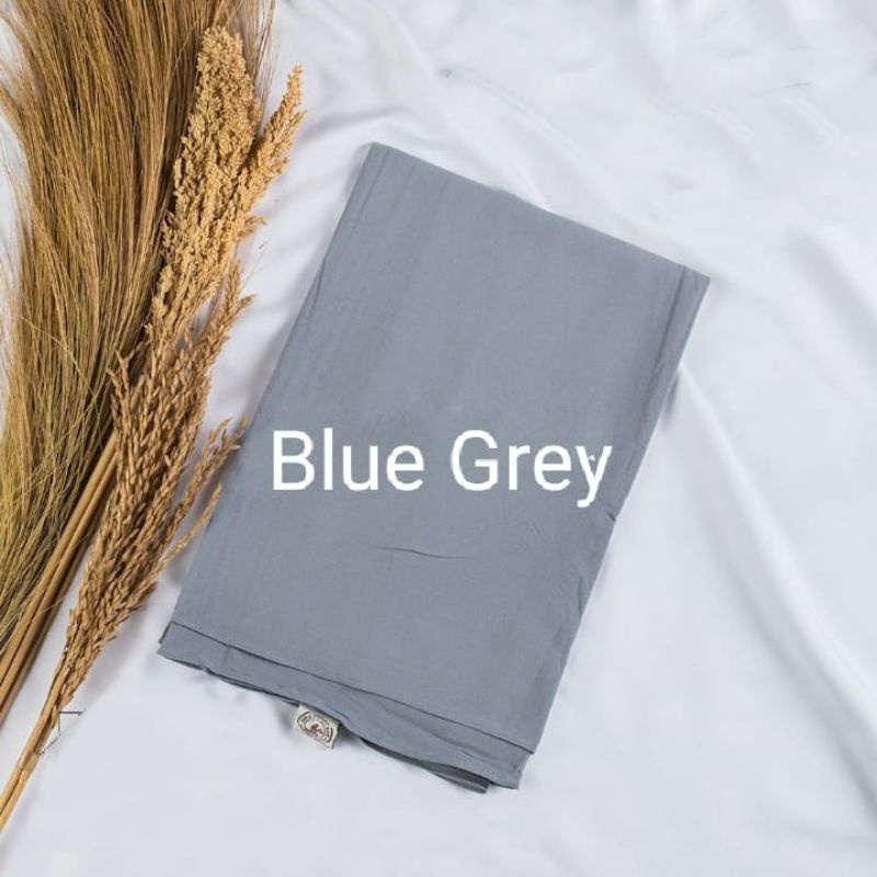 [175X75 CM] Jilbab Pashmina Polos Crepe Diamond Italiano Umama-Blue Grey