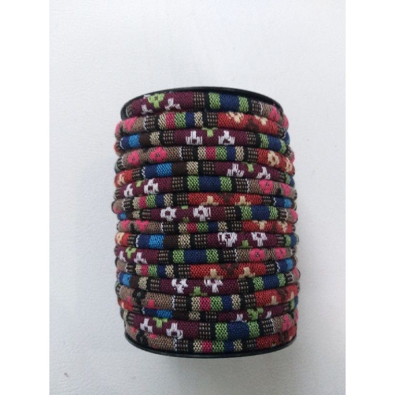 Tali Motif Tenun Tali Gelang Tenun Etnik Unik etnic ethnic indian lombok Tali Kalung Masker-17