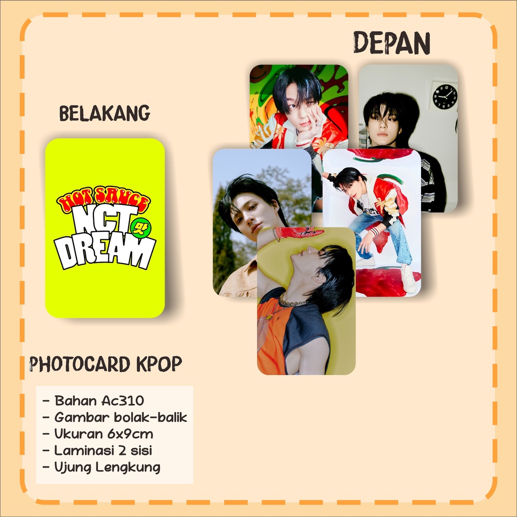 PHOTOCARD NCT DREAM HOT SAUCE 1 SET ISI 5