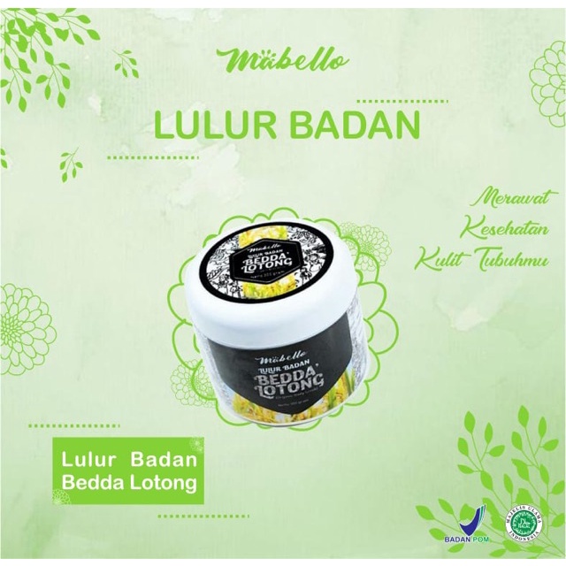 ❤ BEAUTY ❤ Bedda Lotong Lulur Original 100ml & 300ml / Body Scrub Mabello Indonesia Bpom / Lulur Rem