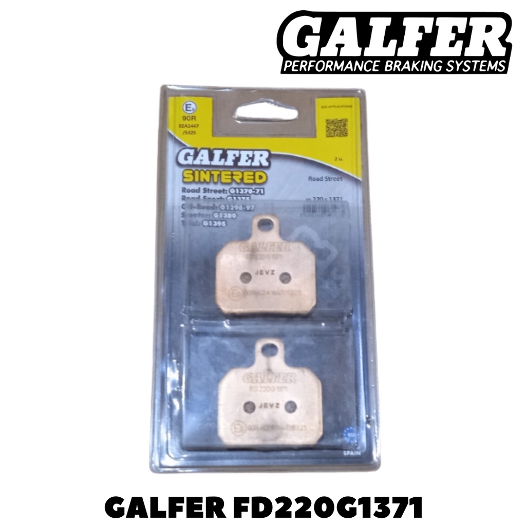 Kampas Rem Motor GALFER FD220G1371 / Galfer Brake Pad Sintered FD220G1371 / Kampas Rem Galfer / Kamp