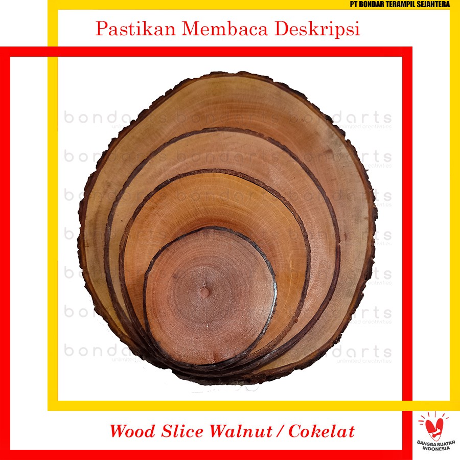 Bondarts Wood Slice 31-34 Cm Irisan Kayu Talenan Dekorasi