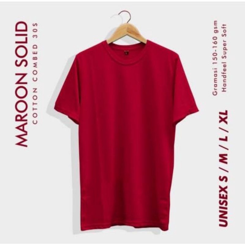 kaos polos marron combet 30s