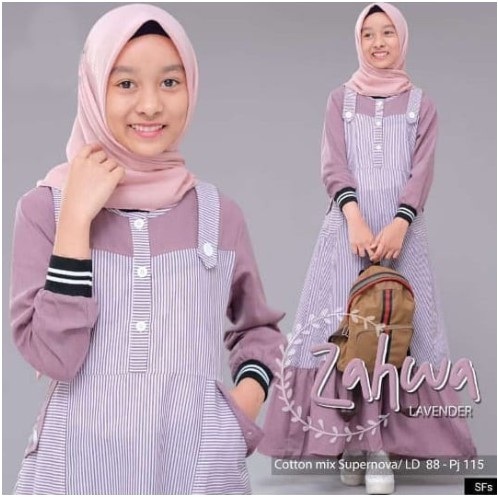 Baju Gamis Remaja Kekinian Dan Terbaru 2020 Bahan Katun Mix Mosscrepe  Model Kekinian