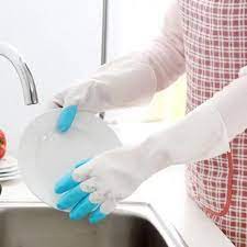 Sarung Tangan Karet Anti Air / Sarung Tangan Cuci Piring / Rubber Glove / Sarung Panjang Cleaning Service latex Waterproof