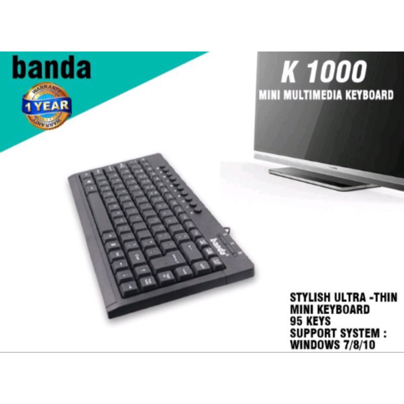 keyboard mini usb banda k1000 multimedia keyboard usb